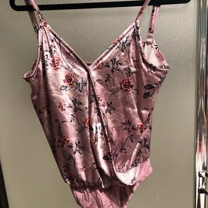 NWT Body suit. Velvet top w/floral print. NWT